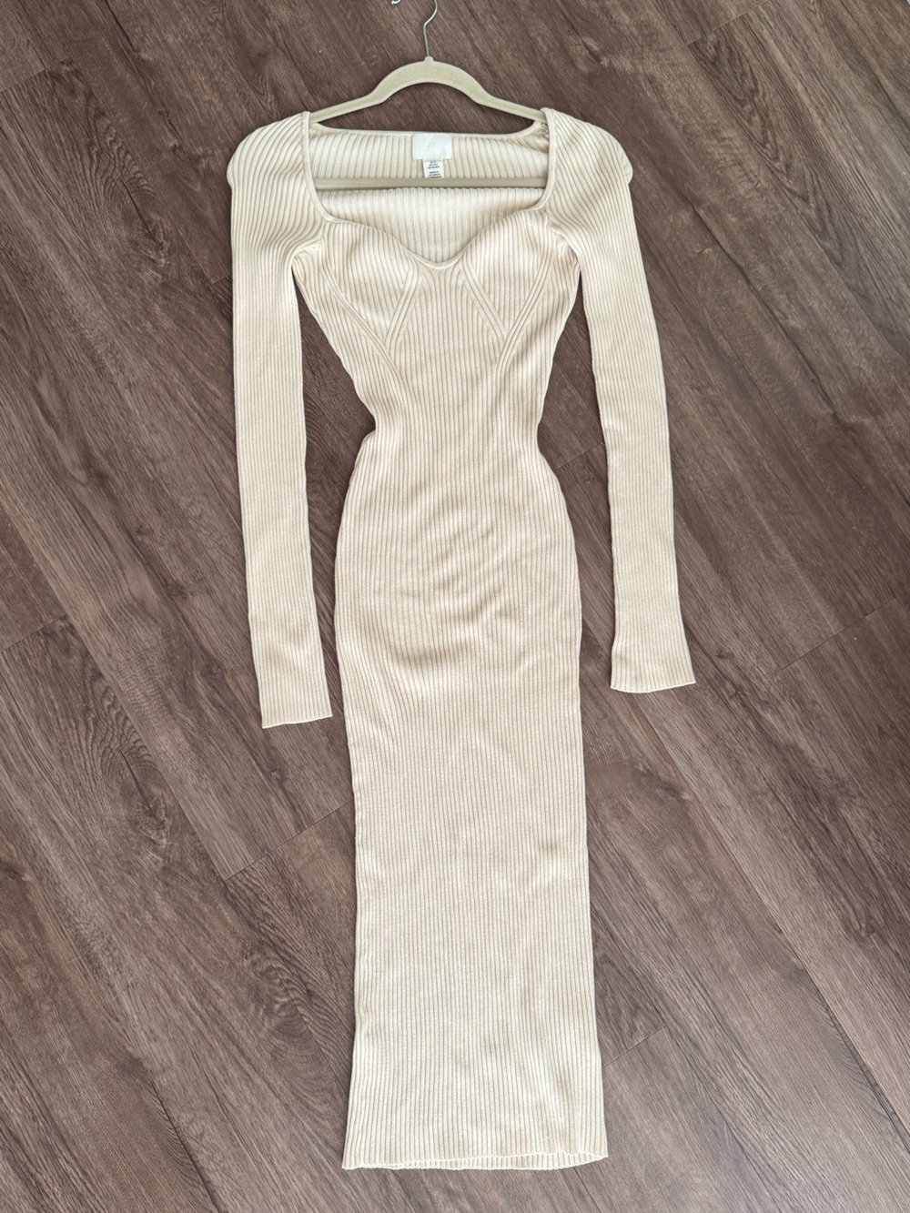 H&M Cream Ribbed Dress - Picture 3 of 4